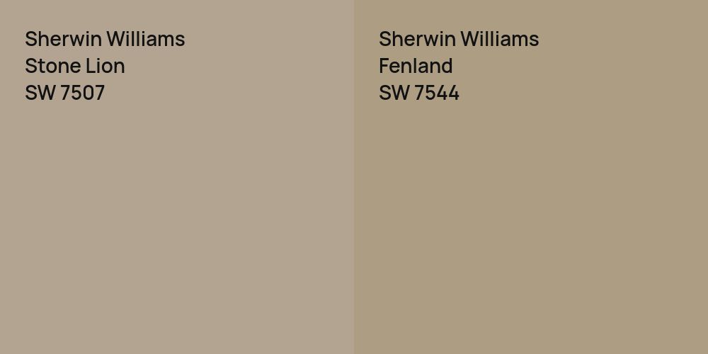 Sherwin Williams Stone Lion vs. Sherwin Williams Fenland