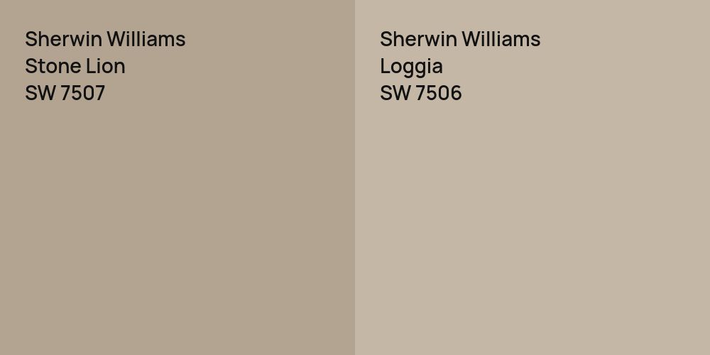 Sherwin Williams Stone Lion vs. Sherwin Williams Loggia