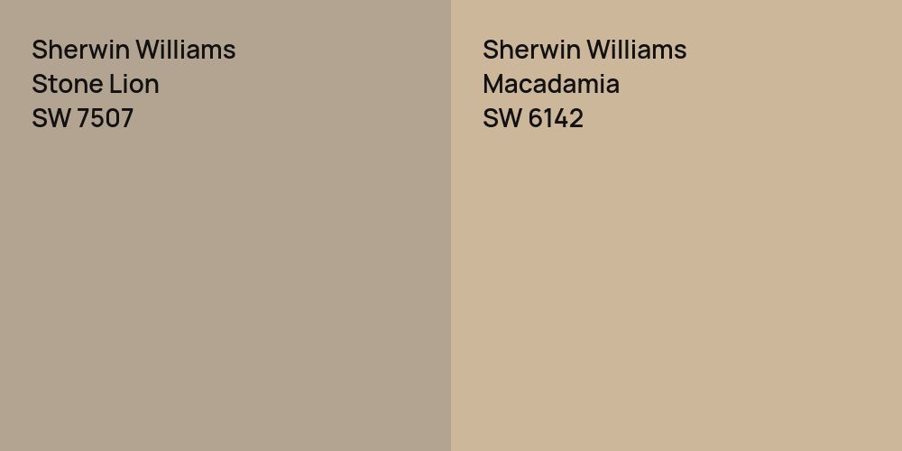 Sherwin Williams Stone Lion vs. Sherwin Williams Macadamia