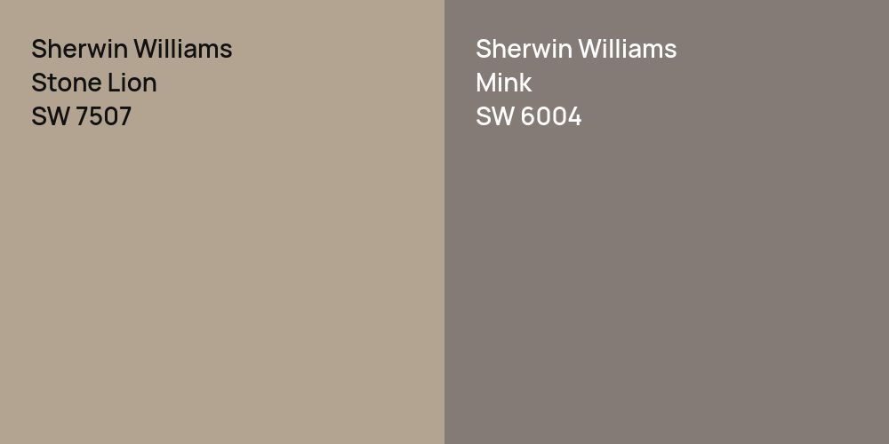 Sherwin Williams Stone Lion vs. Sherwin Williams Mink