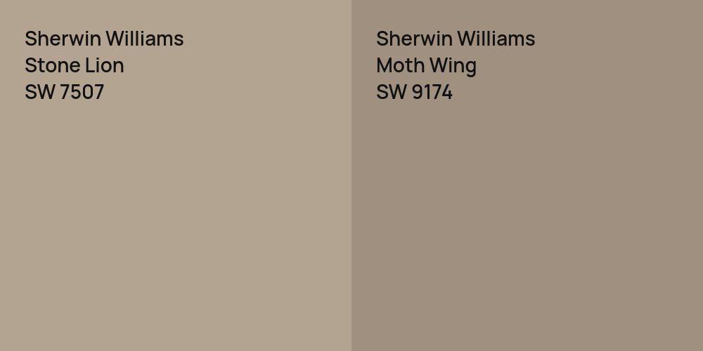 Sherwin Williams Stone Lion vs. Sherwin Williams Moth Wing