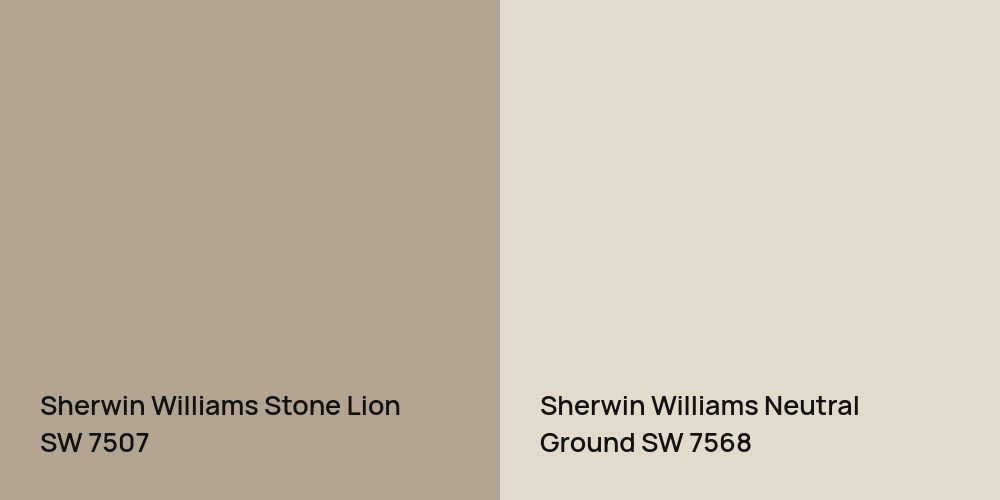 Sherwin Williams Stone Lion vs. Sherwin Williams Neutral Ground