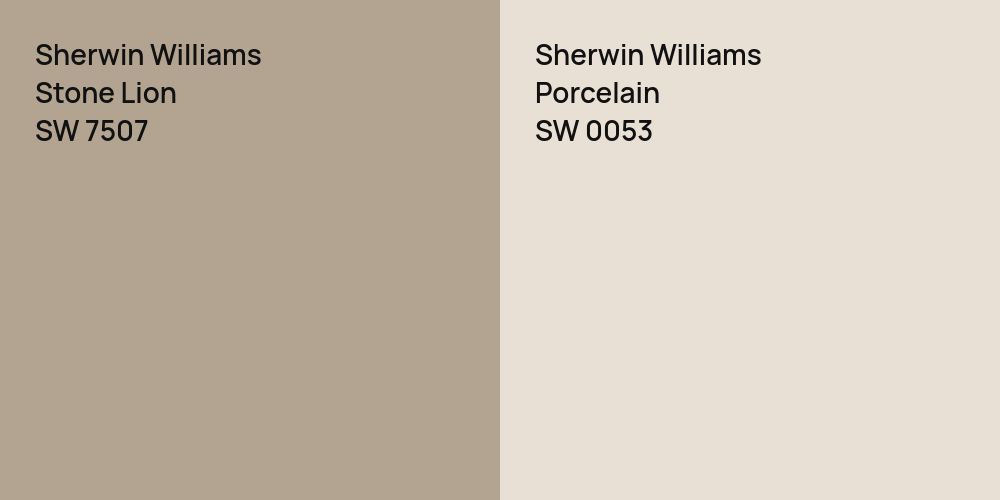 Sherwin Williams Stone Lion vs. Sherwin Williams Porcelain