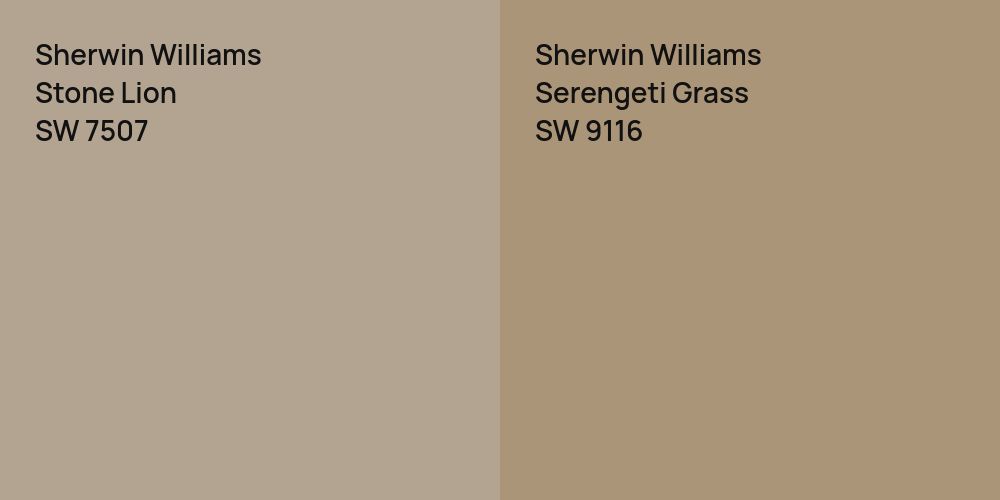 Sherwin Williams Stone Lion vs. Sherwin Williams Serengeti Grass