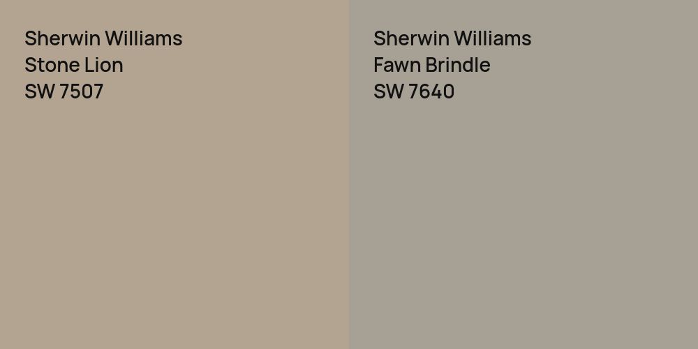 Sherwin Williams Stone Lion vs. Sherwin Williams Fawn Brindle