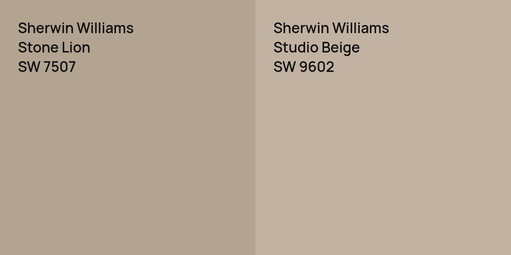 Sherwin Williams Stone Lion vs. Sherwin Williams Studio Beige