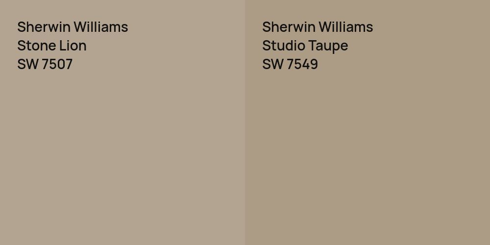 Sherwin Williams Stone Lion vs. Sherwin Williams Studio Taupe