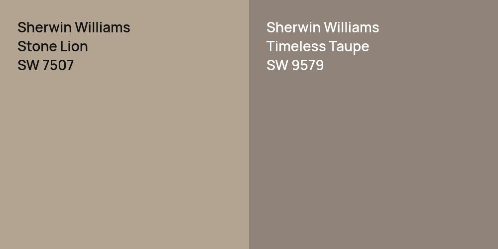 Sherwin Williams Stone Lion vs. Sherwin Williams Timeless Taupe