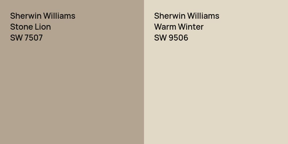 Sherwin Williams Stone Lion vs. Sherwin Williams Warm Winter