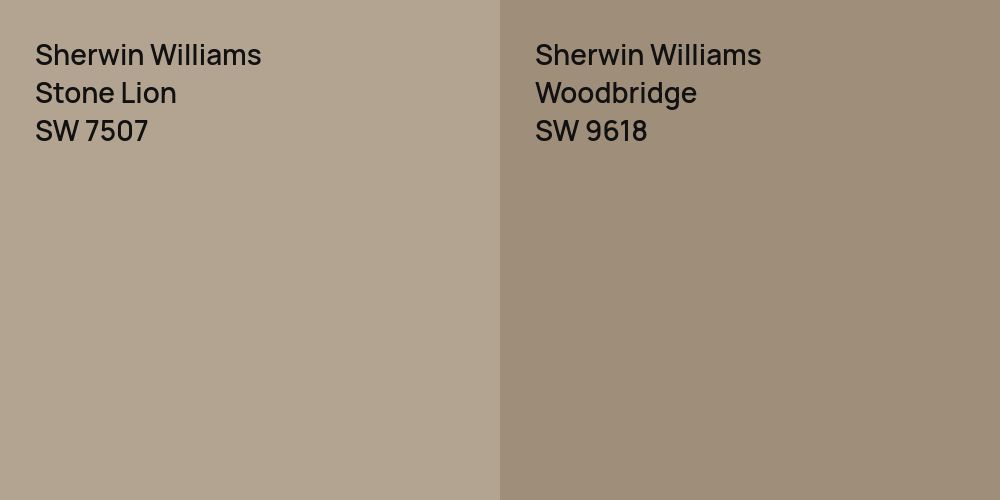 Sherwin Williams Stone Lion vs. Sherwin Williams Woodbridge