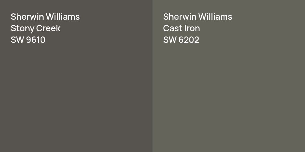 Sherwin Williams Stony Creek vs. Sherwin Williams Cast Iron