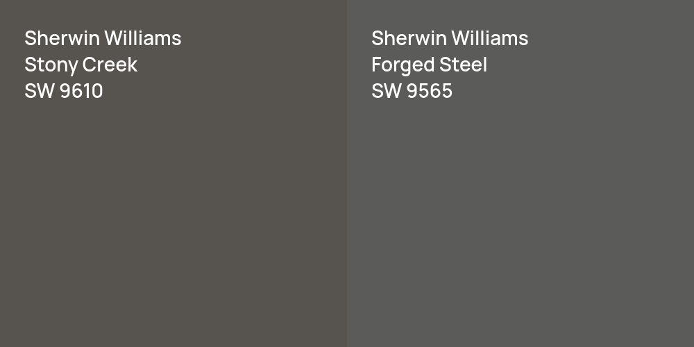 Sherwin Williams Stony Creek vs. Sherwin Williams Forged Steel