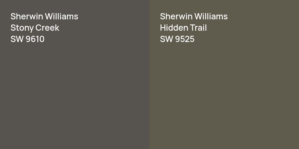 Sherwin Williams Stony Creek vs. Sherwin Williams Hidden Trail