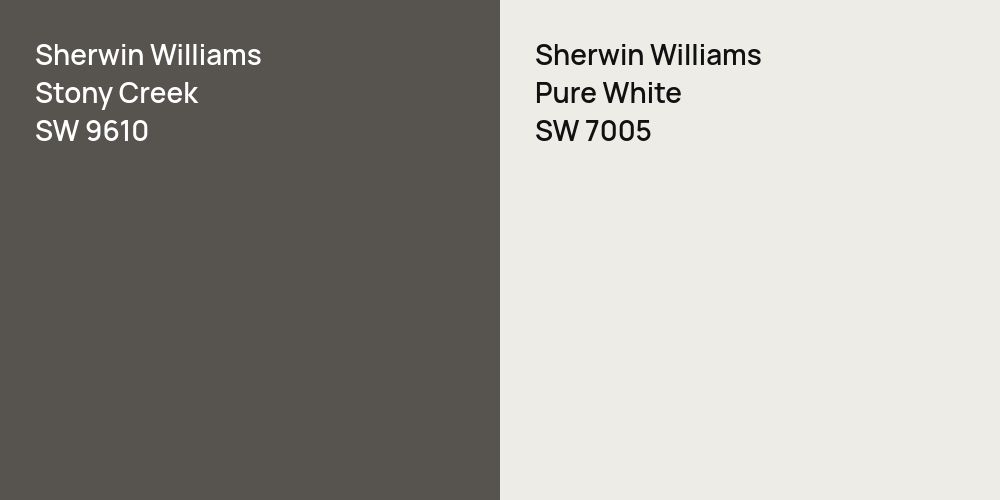 Sherwin Williams Stony Creek vs. Sherwin Williams Pure White