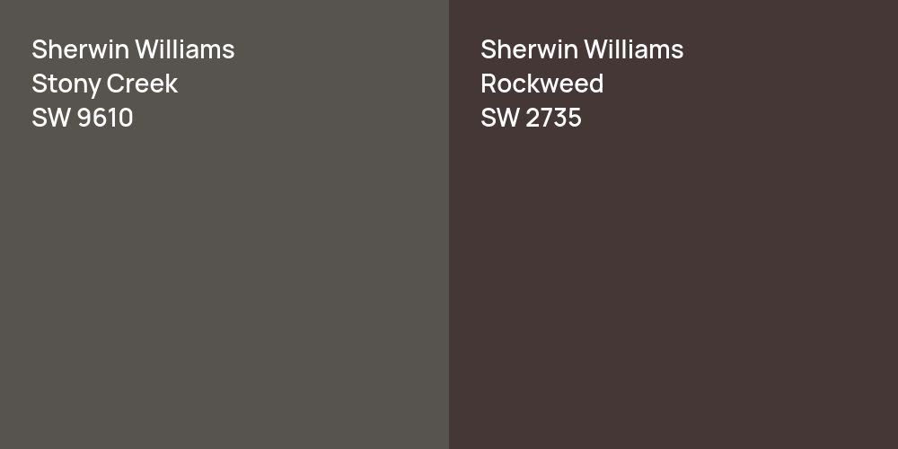 Sherwin Williams Stony Creek vs. Sherwin Williams Rockweed