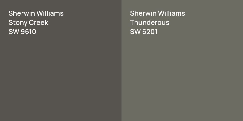 Sherwin Williams Stony Creek vs. Sherwin Williams Thunderous