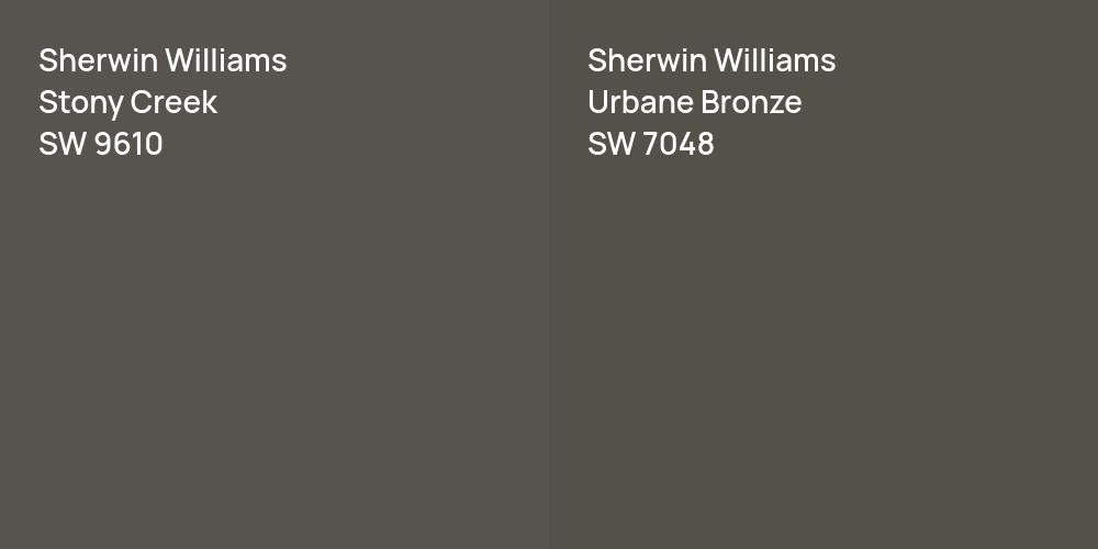 Sherwin Williams Stony Creek vs. Sherwin Williams Urbane Bronze