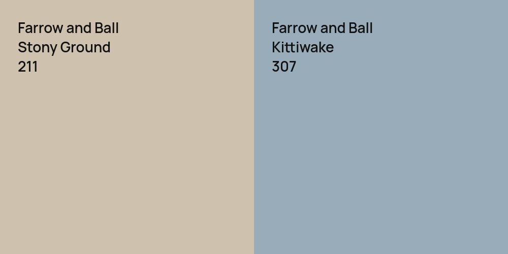 Farrow and Ball Stony Ground vs. Farrow and Ball Kittiwake