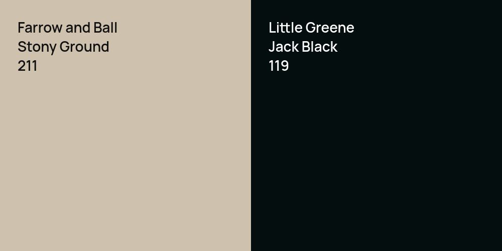 Farrow and Ball Stony Ground vs. Little Greene Jack Black