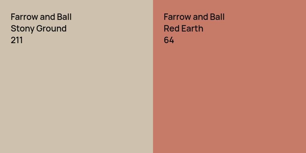 Farrow and Ball Stony Ground vs. Farrow and Ball Red Earth