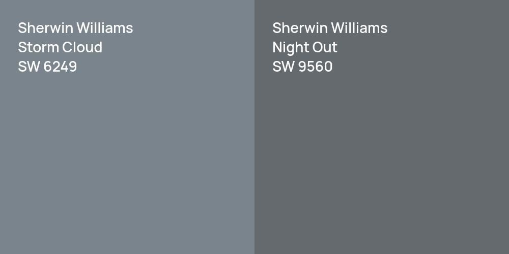 Sherwin Williams Storm Cloud vs. Sherwin Williams Night Out