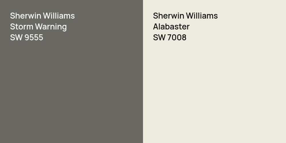 Sherwin Williams Storm Warning vs. Sherwin Williams Alabaster