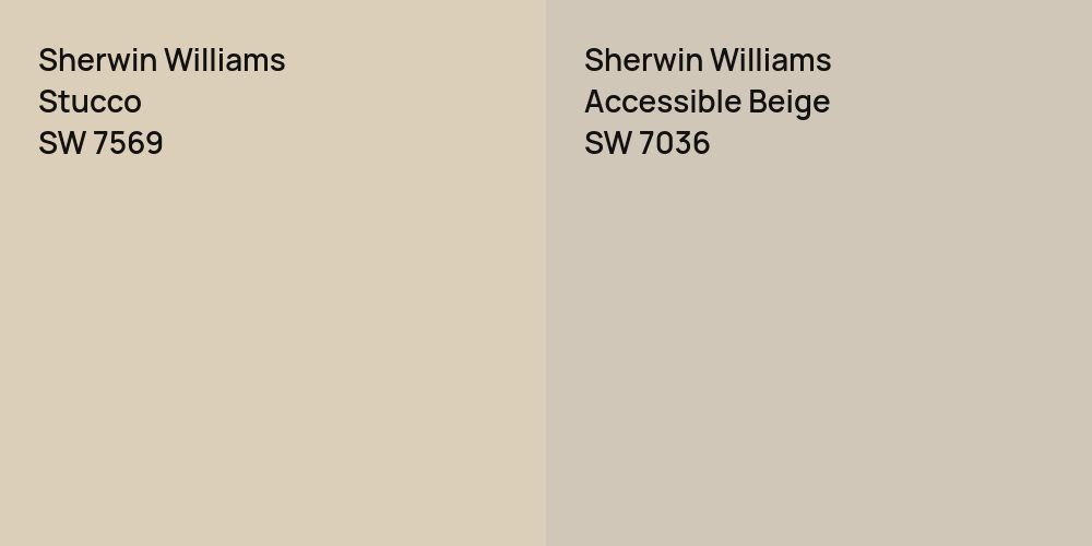 Sherwin Williams Stucco vs. Sherwin Williams Accessible Beige