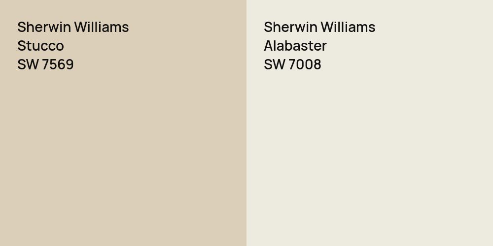 Sherwin Williams Stucco vs. Sherwin Williams Alabaster