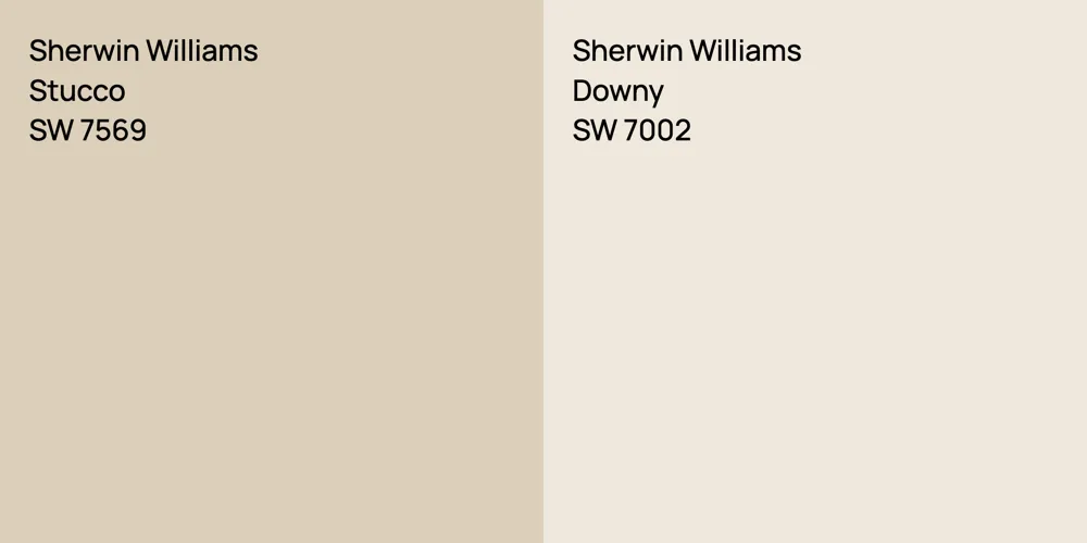 Sherwin Williams Stucco vs. Sherwin Williams Downy