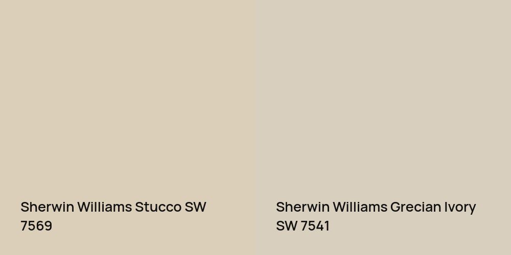 Sherwin Williams Stucco vs. Sherwin Williams Grecian Ivory