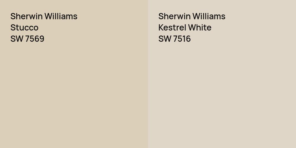 Sherwin Williams Stucco vs. Sherwin Williams Kestrel White