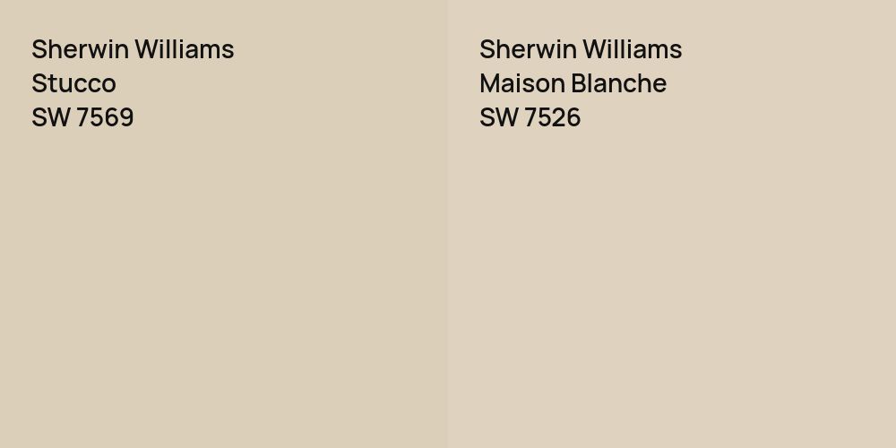 Sherwin Williams Stucco vs. Sherwin Williams Maison Blanche