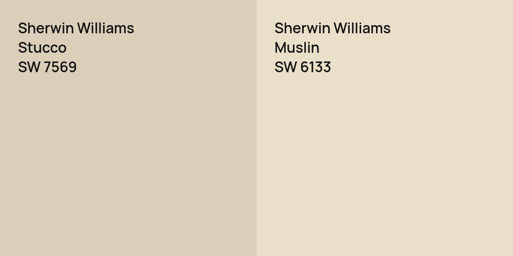 Sherwin Williams Stucco vs. Sherwin Williams Muslin