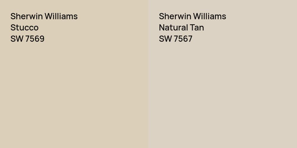 Sherwin Williams Stucco vs. Sherwin Williams Natural Tan