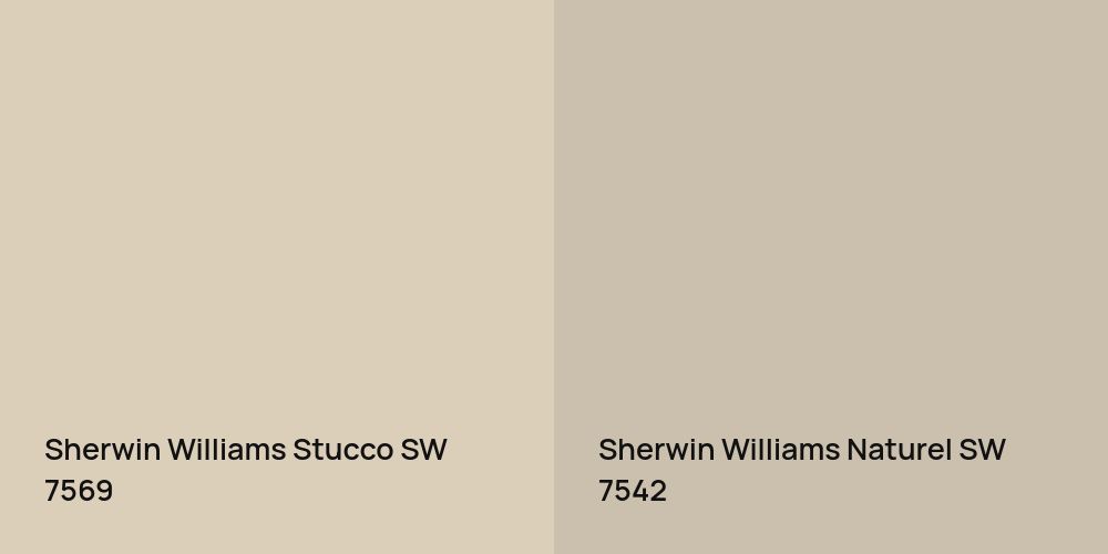 Sherwin Williams Stucco vs. Sherwin Williams Naturel