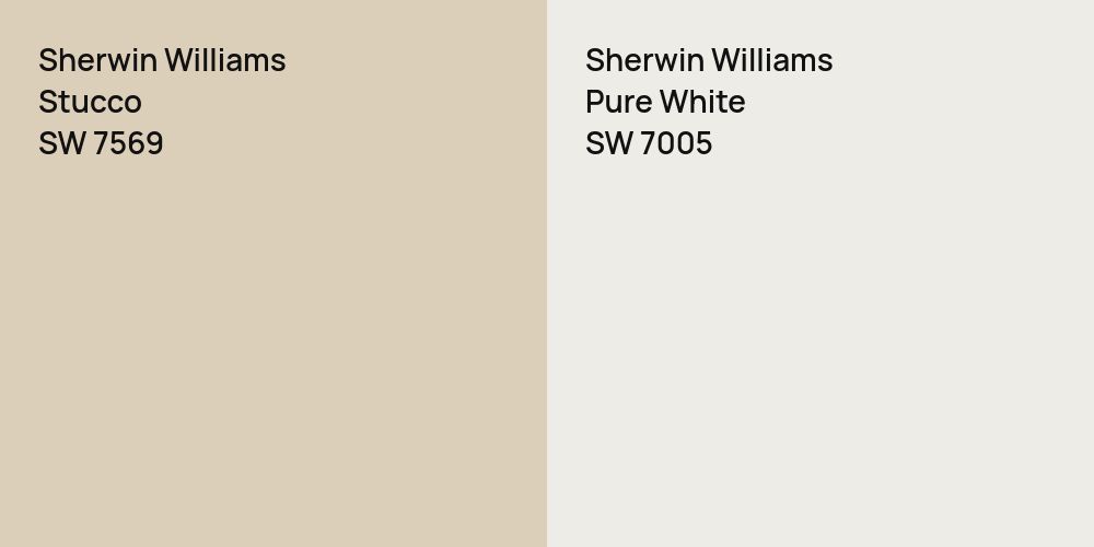 Sherwin Williams Stucco vs. Sherwin Williams Pure White