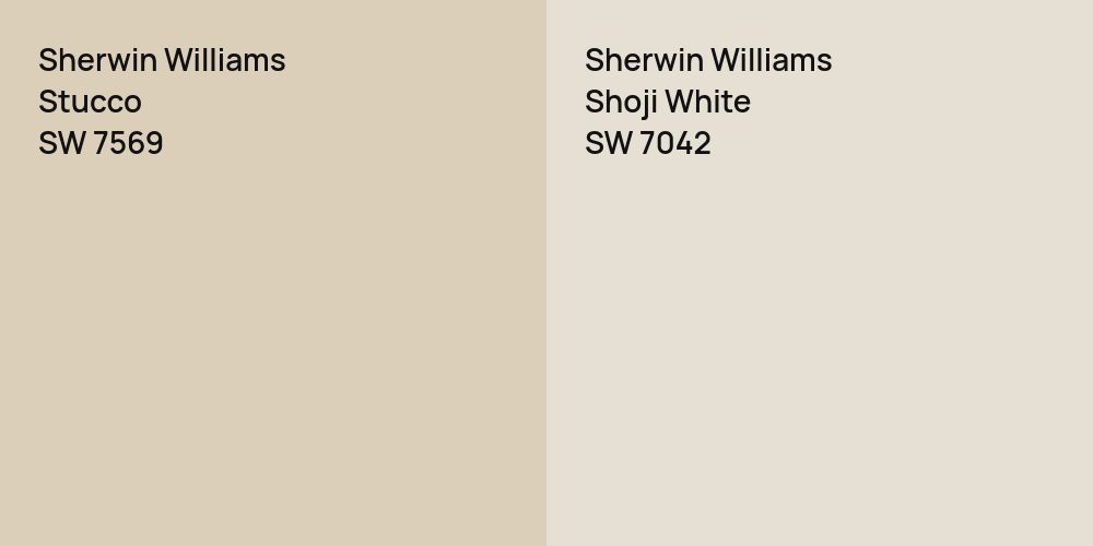 Sherwin Williams Stucco vs. Sherwin Williams Shoji White