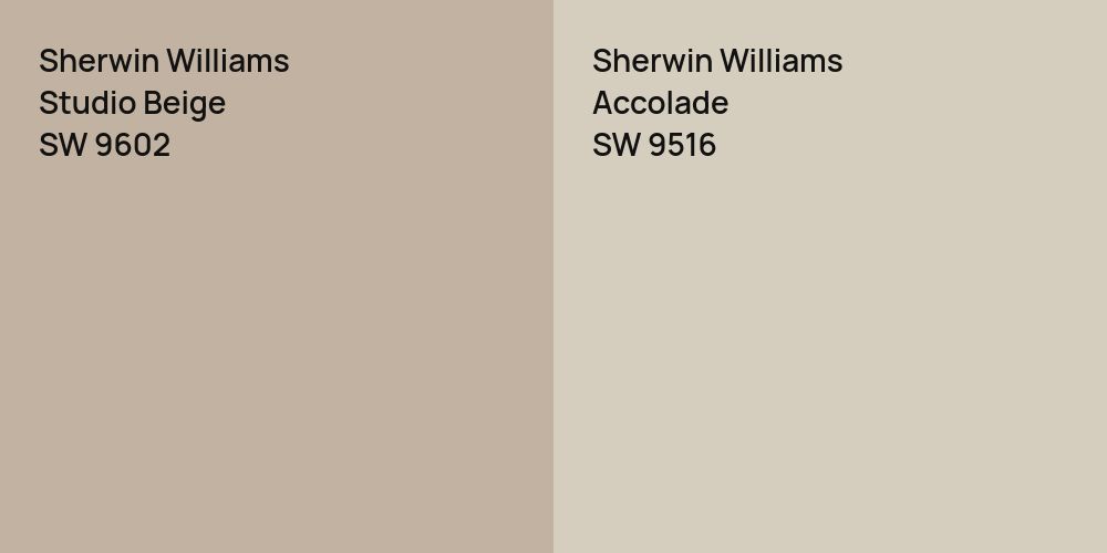 Sherwin Williams Studio Beige vs. Sherwin Williams Accolade