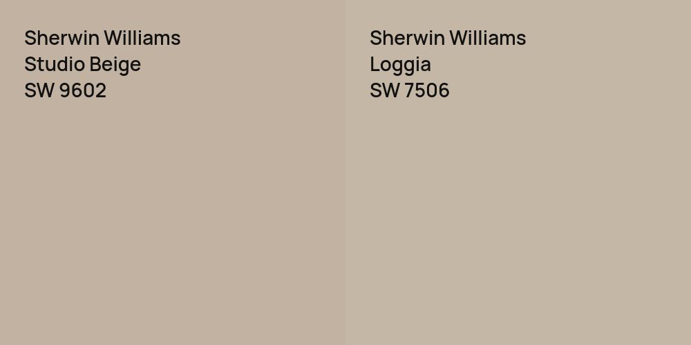 Sherwin Williams Studio Beige vs. Sherwin Williams Loggia