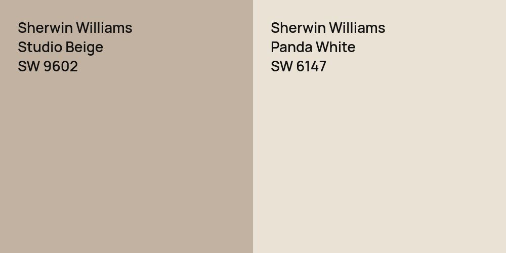 Sherwin Williams Studio Beige vs. Sherwin Williams Panda White