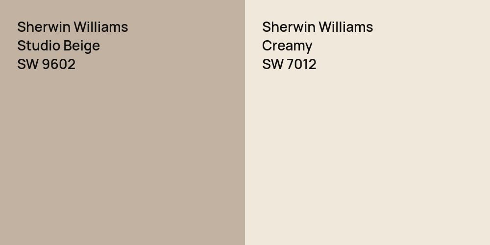 Sherwin Williams Studio Beige vs. Sherwin Williams Creamy