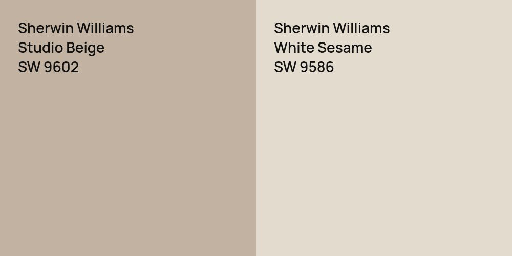 Sherwin Williams Studio Beige vs. Sherwin Williams White Sesame