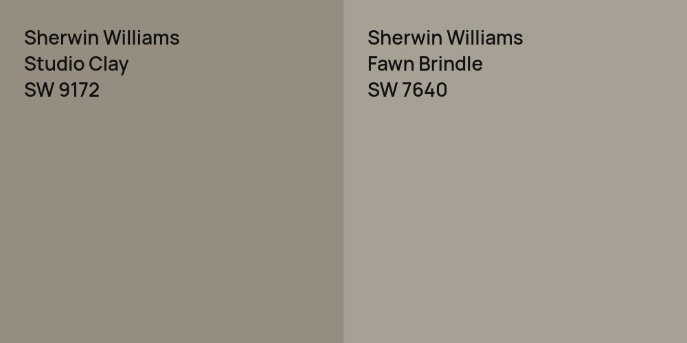 Sherwin Williams Studio Clay vs. Sherwin Williams Fawn Brindle