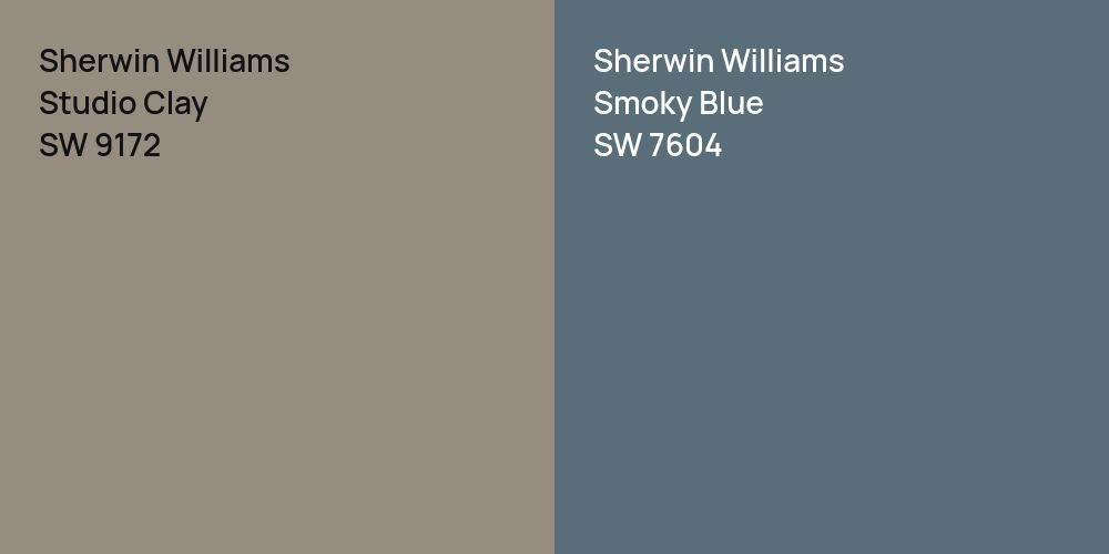 Sherwin Williams Studio Clay vs. Sherwin Williams Smoky Blue