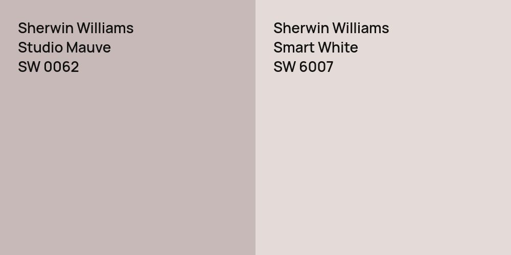 Sherwin Williams Studio Mauve vs. Sherwin Williams Smart White