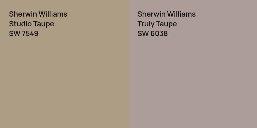 Sherwin Williams Studio Taupe vs. Sherwin Williams Truly Taupe