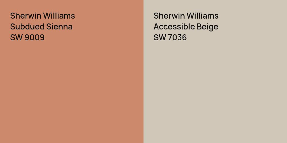 Sherwin Williams Subdued Sienna vs. Sherwin Williams Accessible Beige