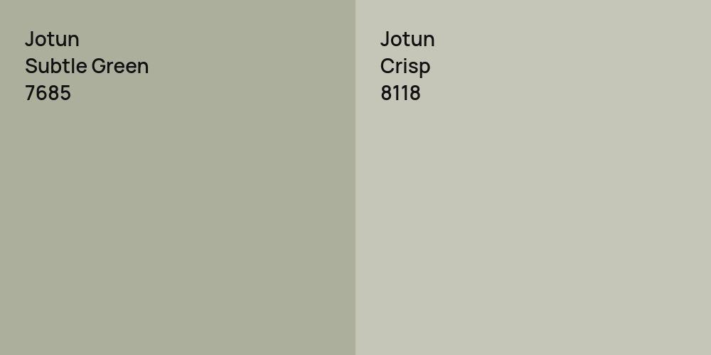 Jotun Subtle Green vs. Jotun Crisp