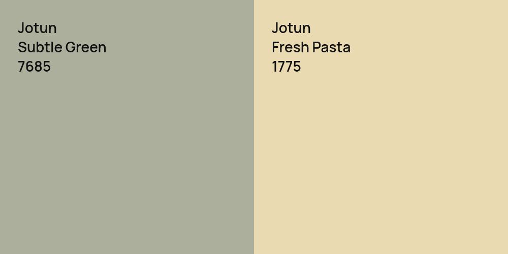 Jotun Subtle Green vs. Jotun Fresh Pasta