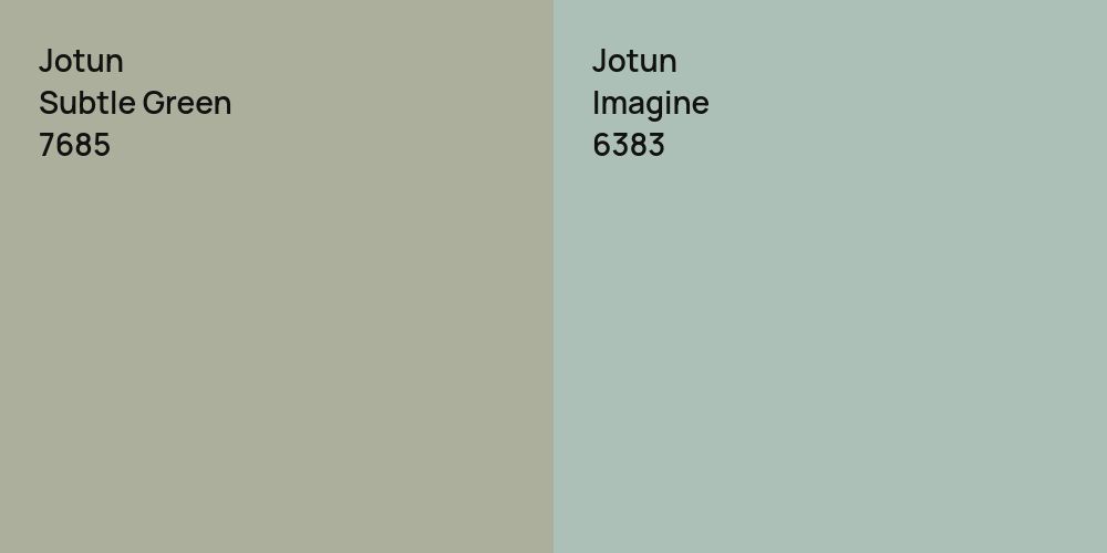 Jotun Subtle Green vs. Jotun Imagine